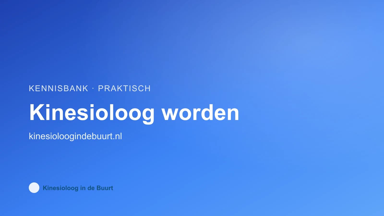 Kinesioloog worden: opleiding en certificering in Nederland